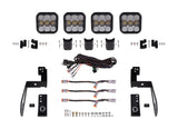 Diode Dynamics Jeep JK SS5 4-Pod CrossLink Grille Lightbar Kit Sport - White Combo - DD7229