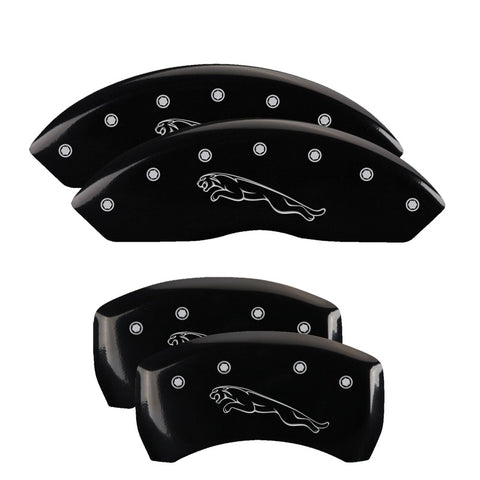MGP 4 Caliper Covers Engraved Front & Rear I-Vtec Black Finish Silver Char 2016 Acura ILX - 39020SIVTBK