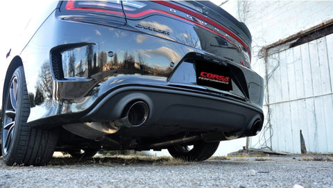 Corsa 15-16 Dodge Charger SRT/Scat Pack/R/T 6.4L Black Xtreme Cat-Back Exhaust - 14996BLK