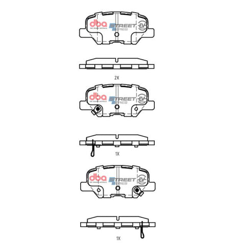 DBA 14-17 Mazda 3 (Mexico Build) Rear SSEV Street Series Brake Pads - DB2294SSEV