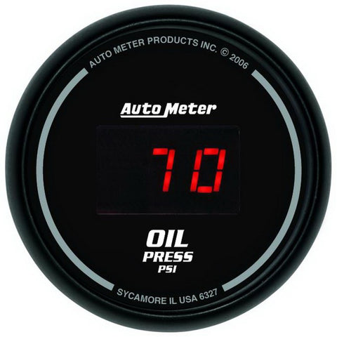 AutoMeter Gauge Kit 5 Pc. 3-3/8in. & 2-1/16in. Elec Speedo Digital Black Dial W/ Red Led - 6300