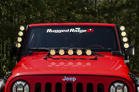 Rugged Ridge 07-18 Jeep Wrangler JK Elite Fast Track Windshield Light Bar Mount w/o Crossbar - 11232.52