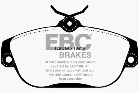 EBC 91-93 Volvo 740 2.3 (ABS) (Girling) Yellowstuff Front Brake Pads - DP41095R
