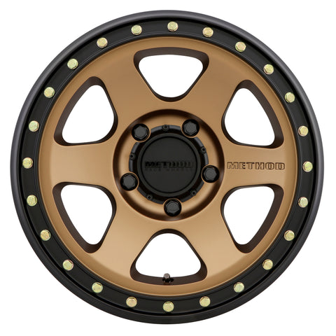 Method MR310 Con6 17x8.5 0mm Offset 5x5 71.5mm CB Method Bronze/Black Street Loc Wheel - MR31078550900