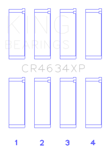 King Hyundai G4KF (Size 0.25) Connecting Rod Bearing Set - CR4634XP0.25