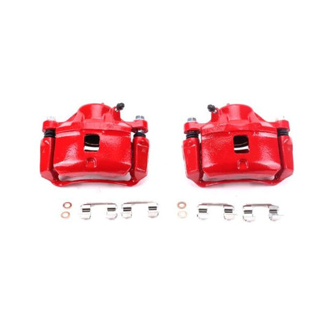 Power Stop 95-00 Chrysler Sebring Front Red Calipers w/Brackets - Pair - S1694