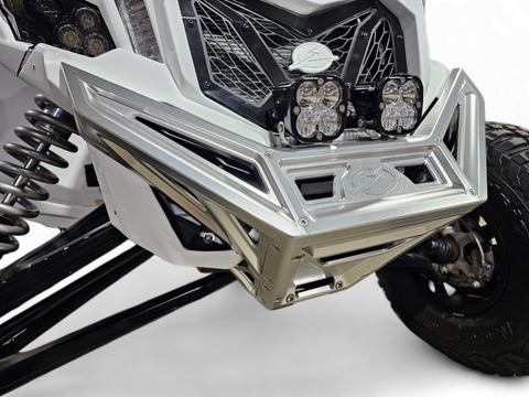 Elektric Offroad 2017+ Can Am X3 Maverick Billet Front Winch Bumper Anodized Clear - FWB210036