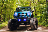 Oracle 07-17 Jeep Wrangler LED Fog Light Halo Kit - Blue - 1177-002