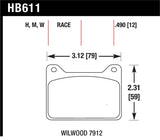 Hawk Wilwood 7912 DTC-30 Race Brake Pads - HB611W.490