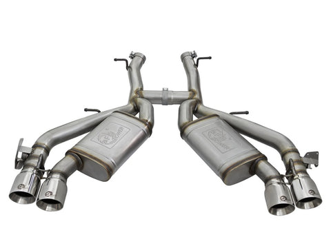 aFe MACHForce XP 3in 304 SS Axle-Back Dual Exhaust (NPP) w/ Polished Tips 16-17 Camro SS V8-6.2L - 49-34068-P