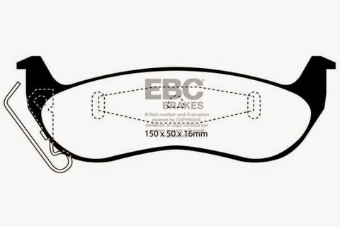 EBC 03+ Ford Crown Victoria 4.6 Ultimax2 Rear Brake Pads - UD932