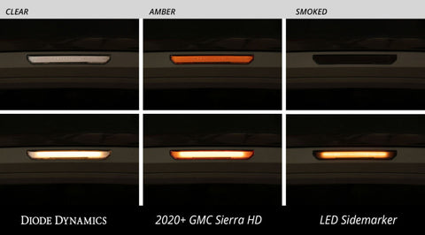 Diode Dynamics 20-21 Sierra 2500/3500 LED Sidemarkers HD Smoked Set - DD5127