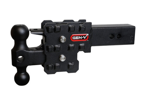 Gen-Y Phantom-X 2.5in Solid Shank 2.5in Drop 1.6K TW 16K Hitch w/GH-051 & GH-032 (No Flat Towing) - GH-2422X