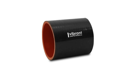 Vibrant Silicone Straight Hose Coupler 3.75in ID x 3.00in Long - Gloss Black - 19817