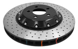 DBA 15-20 Ford Mustang GT Perf Package (380mm Front Rotor) Front 5000 Series Drilled Rotor w/Blk Hat - 52166BLKXD
