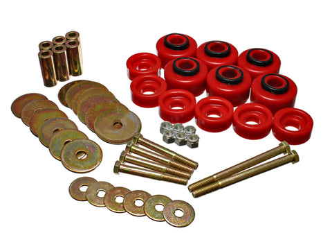 Energy Suspension 97-03 Ford F-100/F-150 2WD/F250 2WD & L-Duty Red Body (Cab) Mount Set - 4.4113R