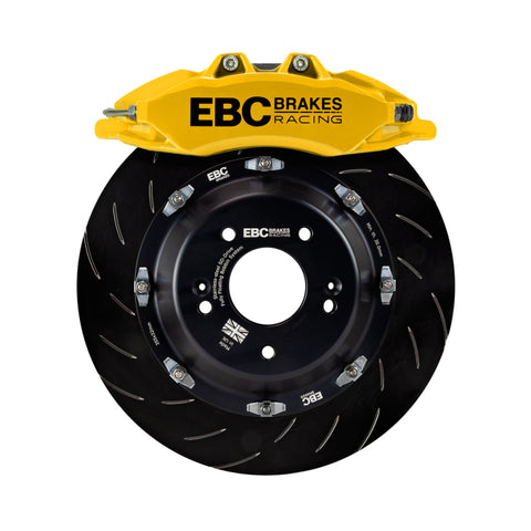 EBC Racing 08-21 Nissan 370Z Yellow Apollo-6 Calipers 355mm Rotors Front Big Brake Kit - BBK036YEL-1