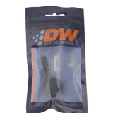 DeatschWerks 8AN Female Flare Swivel to 5/16in Male EFI Quick Disconnect - Anodized Matte Black - 6-02-0132-B