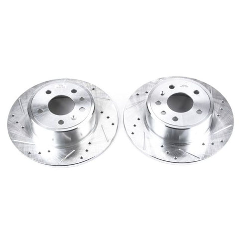Power Stop 99-03 Saab 9-3 Rear Evolution Drilled & Slotted Rotors - Pair - EBR612XPR