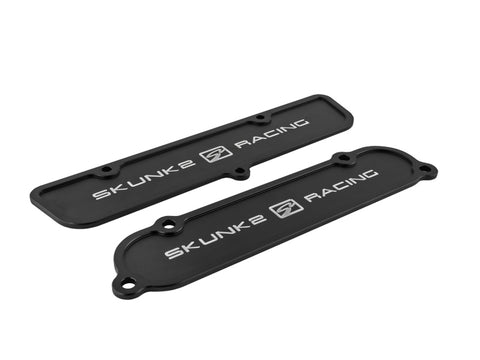 Skunk2 Black Anodized Billet 6061 Aluminum Intake & Exhaust Port Covers - K-Series Cylinder Heads - 666-05-0100
