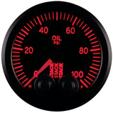 Autometer Stack Instruments Pro Control 52mm 0-100 PSI Oil Pressure Gauge - Black (1/8in NPTF Male) - ST3502
