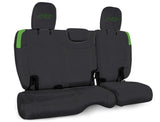PRP Jeep Wrangler JL Rear Bench Covers - 2 door - Black/Green - B041-06