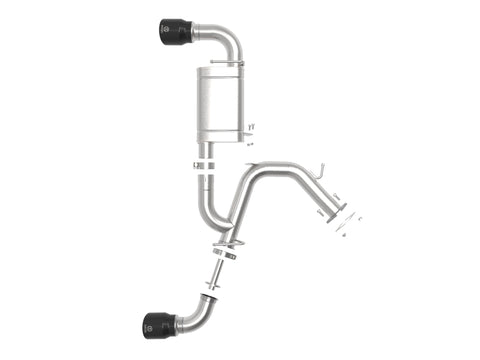 aFe Takeda Exhaust Axle-Back 19-20 Hyundai Veloster N 304SS Black Dual Tips Exhaust - 49-37009-B