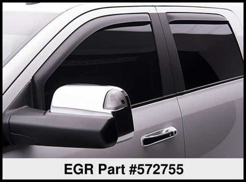 EGR 09-13 Dodge Ram 1500/2500/3500 Crew Cab In-Channel Window Visors - Set of 4 - Matte (572755) - 572755