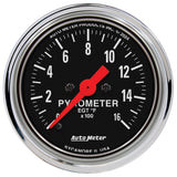 Autometer Traditional Chrome 2-1/16in 0-1600 Deg F Digital Stepper Motor Pyrometer - 2554