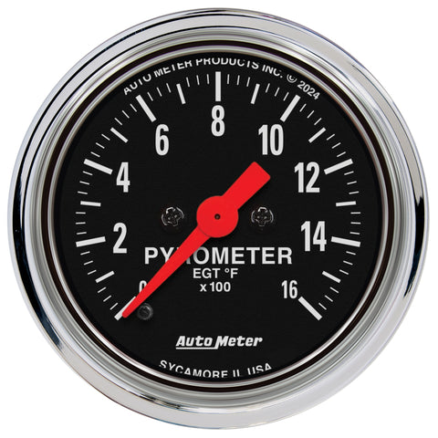 Autometer Traditional Chrome 2-1/16in 0-1600 Deg F Digital Stepper Motor Pyrometer - 2554