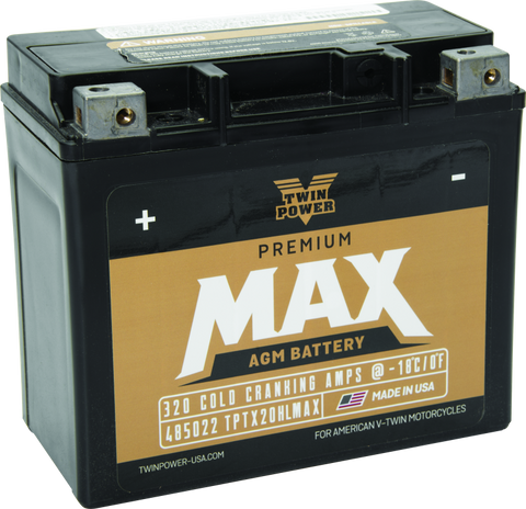 Twin Power GYZ-20HL Premium MAX Battery Replaces H-D 65989-97A Made in USA - 485022