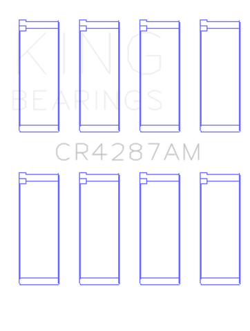 King Acura B18C1/B18C5 L4 / Honda 110CI DOHC (Size +0.50) Rod Bearing Set - CR4287AM0.5