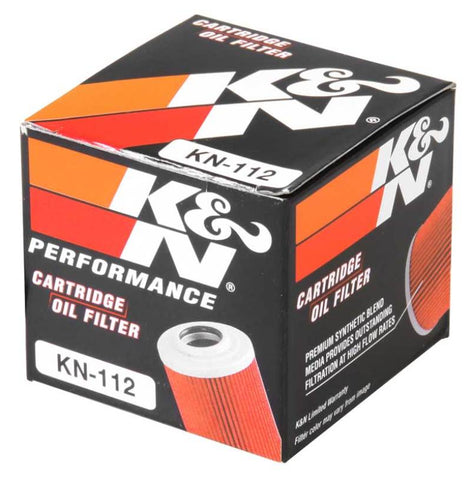 K&N Honda/Kawasaki/Polaris/Suzuki 1.969in OD x .469in ID x 1.438in H Oil Filter - KN-112