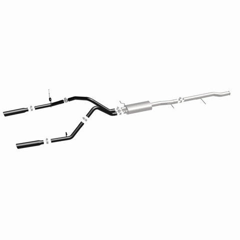 MagnaFlow SYS Cat-Back 3.5in Black Dual Split Rear Tips 10-13 Chevy Silverado / GMC Sierra 5.3L - 15362