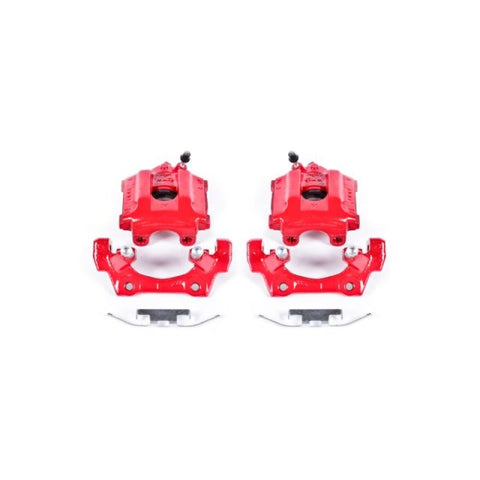 Power Stop 92-98 BMW 318i Rear Red Calipers w/Brackets - Pair - S1620