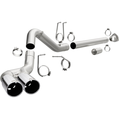 MagnaFlow 08-17 Ford F-250/F-350/F-450 4.6L/6.7 DPF-Back SS 4in Dual Single Passenger Side Rear Exit - 17873