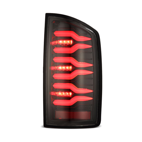 AlphaRex 02-06 Dodge Ram1500/03-06 Dodge Ram 2500/3500 Truck LUXX-Series LED Tail Lights Alpha-Black - 641020