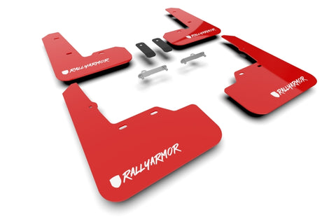 Rally Armor 22-26 Subaru WRX Red UR Mud Flap Altered Font White Logo - MF92-UR-RD/WH-X