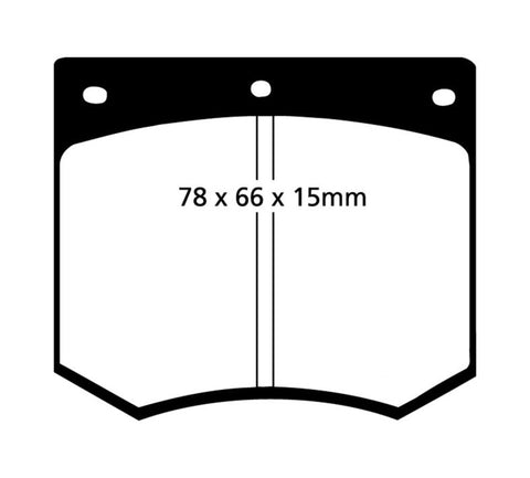 EBC 75-86 Ac 3000 3.0 Redstuff Front Brake Pads - DP3291C