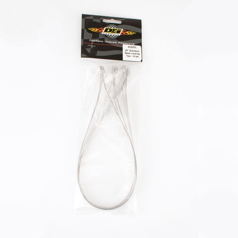 DEI Stainless Steel Locking Tie 20in - 10 per pack - 10203