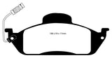 EBC 98 Mercedes-Benz M-Class (ML) ML320 3.2 Redstuff Front Brake Pads - DP31232C