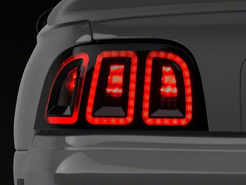 Raxiom 96-98 Ford Mustang Icon LED Tail Lights- Black Housing (Smoked Lens) - 389876