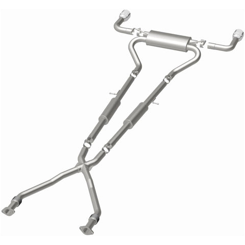 MagnaFlow 14 Infiniti Q50 V6 3.7L Cat-Back Polished Stainless Tips Dual Split Rear Exit Exhaust - 15310
