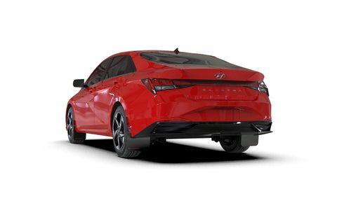 Rally Armor 21-23 Hyundai Elantra Black UR Mud Flap w/Grey Logo - MF69-UR-BLK-GRY