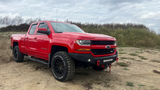 Fishbone Offroad 07-18 Chevrolet Silverado 1500/2500/3500 Double Cab Oval Side Steps -Black Textured - FB21382