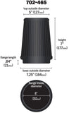 Airaid Universal Air Filter - Cone 6 x 7-1/4 x 5 x 7 - 702-465