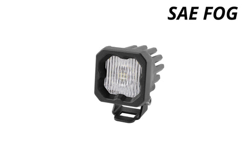 Diode Dynamics Stage Series C1 LED Pod - White SAE Fog Standard WBL Each - DD6846S