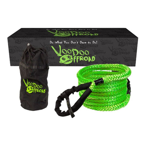 Voodoo Offroad 2.0 Santeria Series 3/4in x 30 ft Kinetic Recovery Rope with Rope Bag - Green - 1300009A