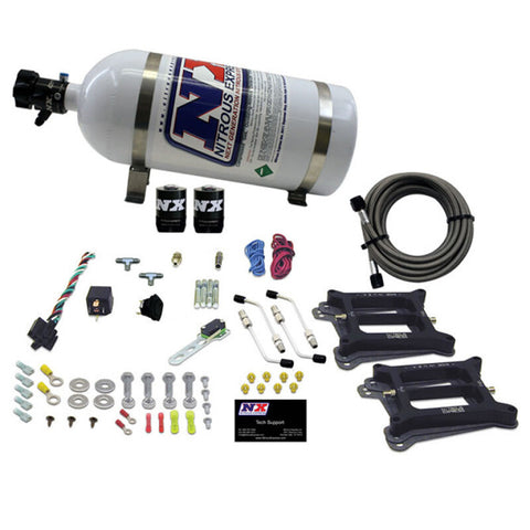 Nitrous Express Dual 4150/Alcohol Nitrous Kit (100-500HP) w/10lb Bottle - 50245-10