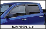 EGR 09+ Dodge Ram Pickup Crew Cab In-Channel Window Visors - Set of 4 (572751) - 572751